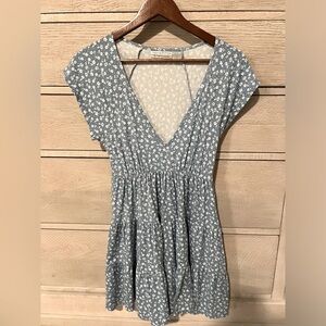 Urban outfitters blue and white floral mini dress